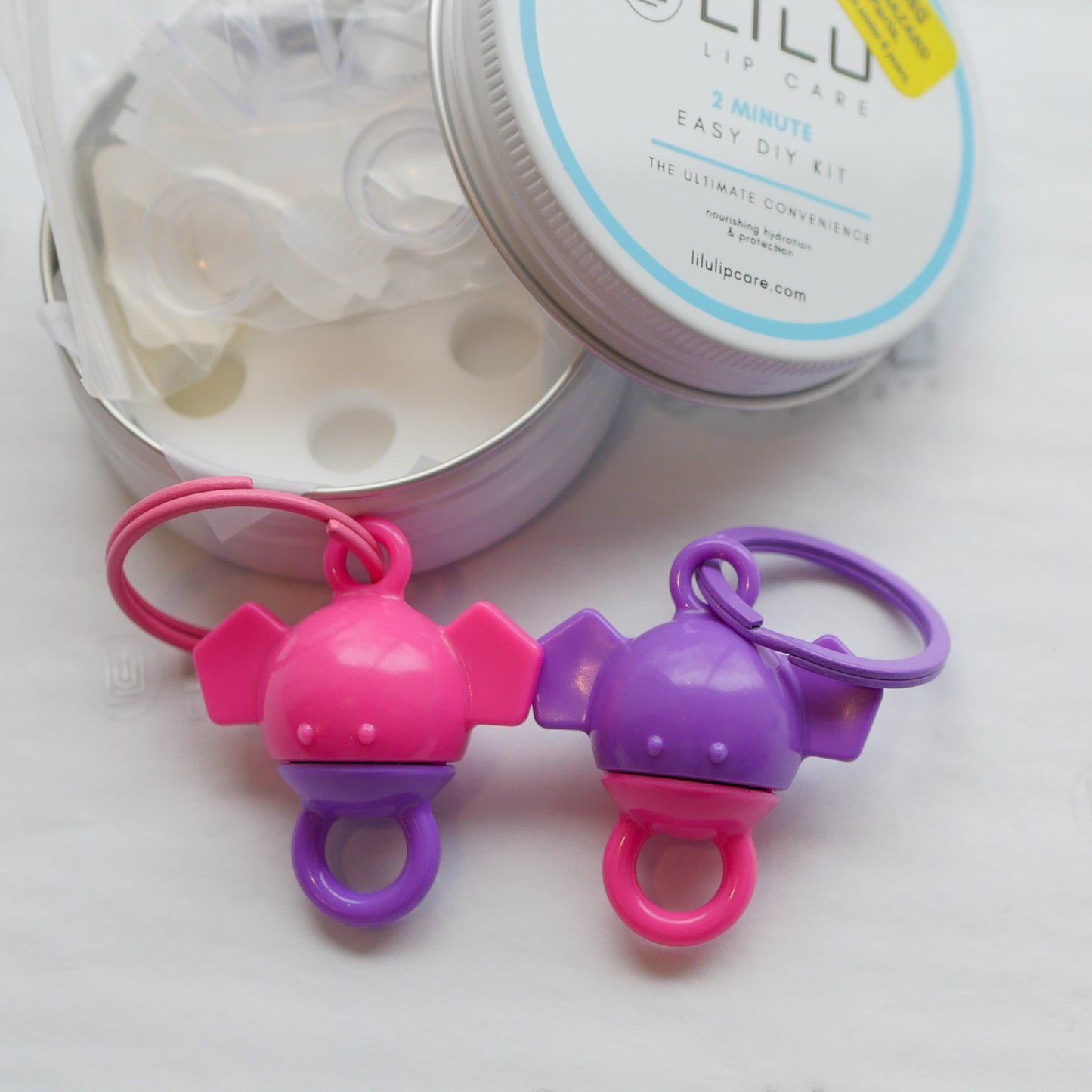 LiLu Lip Care New! PINK AND PURPLE ELEPHANT BESTIES