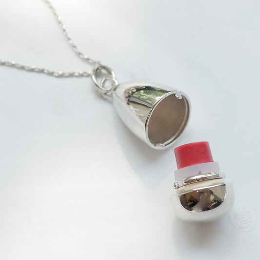 CAMILLE .925 STERLING SILVER REFILLABLE LIP BALM NECKLACE | LiLu Lip Care