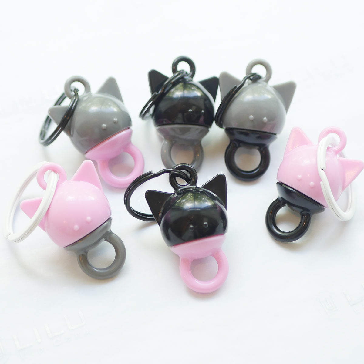 2 REFILLABLE BESTIE KITTY LIP BALM ACCESSORIES in Black, Pink or Grey | LiLu Lip Care