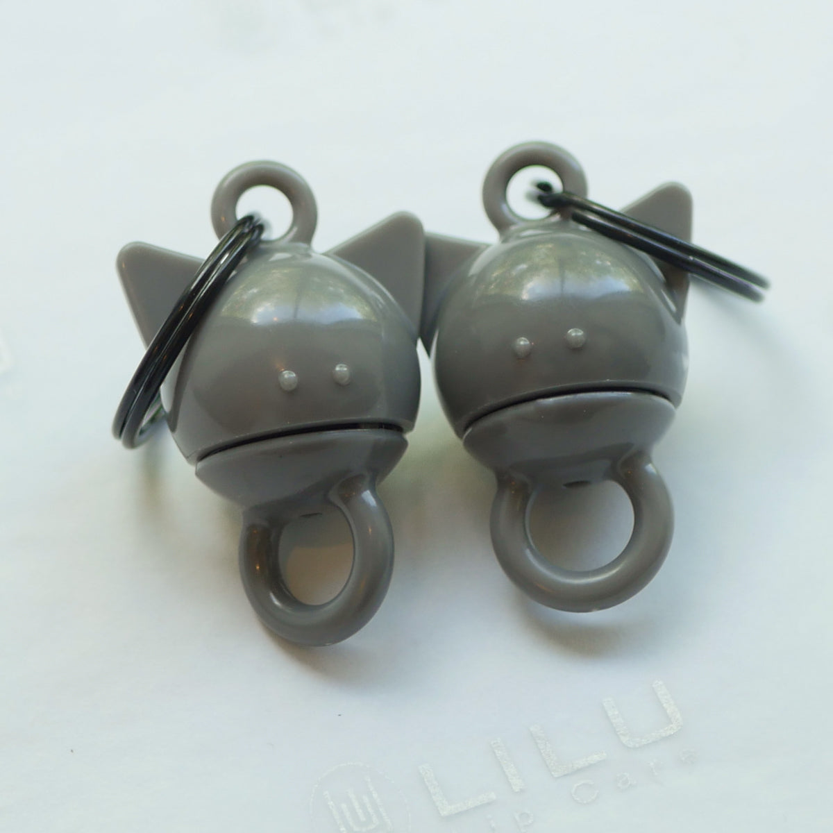 2 REFILLABLE BESTIE KITTY LIP BALM ACCESSORIES in Black, Pink or Grey | LiLu Lip Care