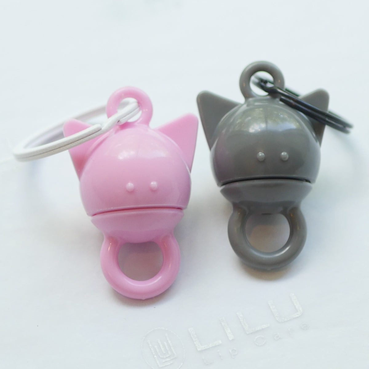 2 REFILLABLE BESTIE KITTY LIP BALM ACCESSORIES in Black, Pink or Grey | LiLu Lip Care