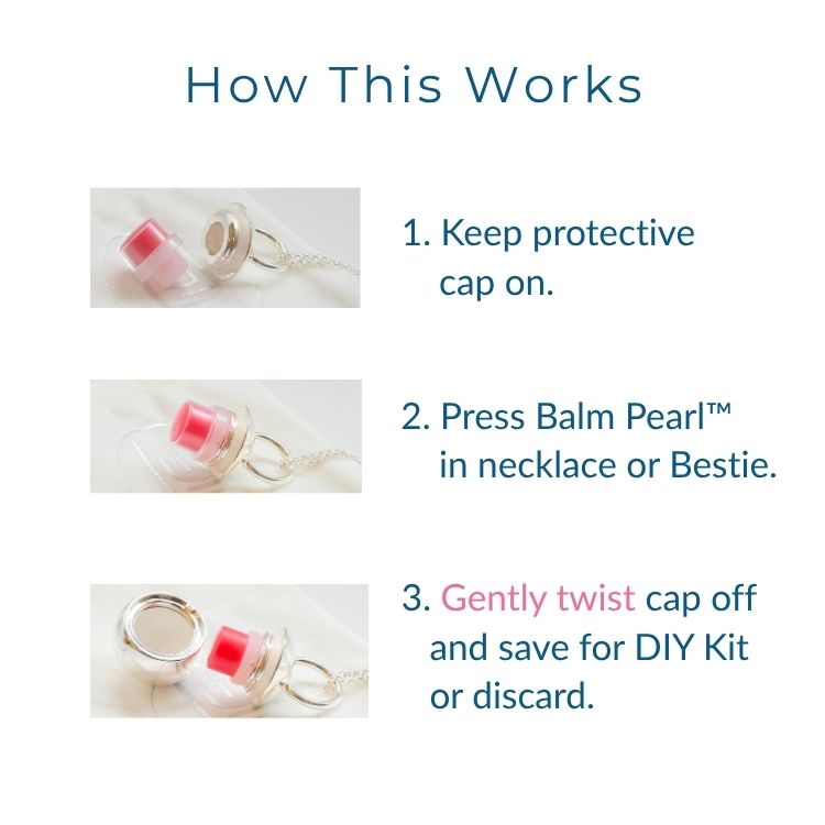 LiLu Lip Balm Lover's Dream Kit — Refillable Lip Balm Necklace Gift Set