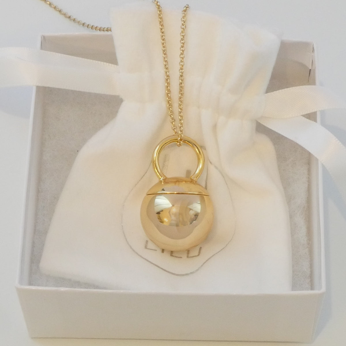 Cosette Gold Refillable Lip Balm Necklace