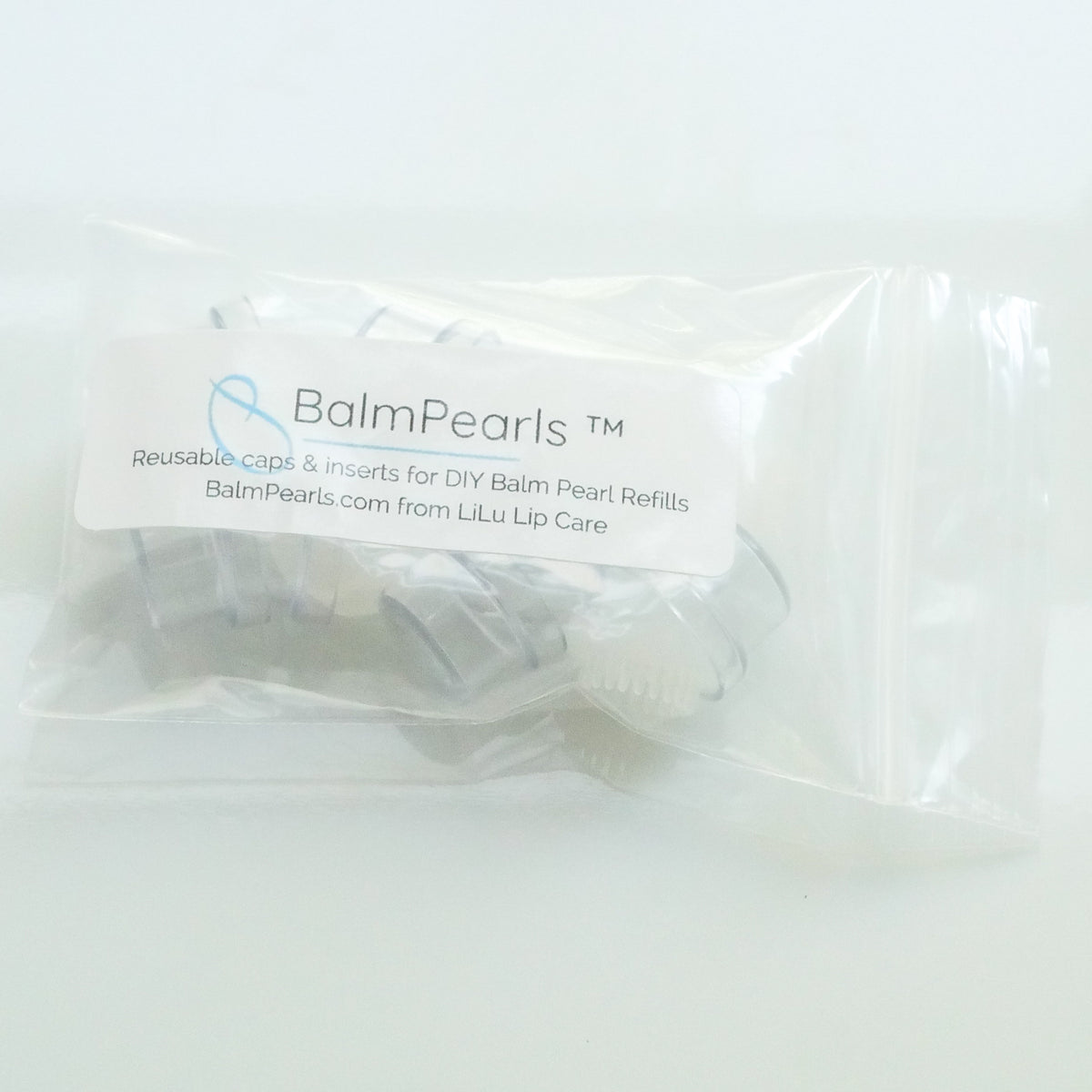 Extra Caps & Balm Pearl Inserts for LiLu Refillable Lip Balm Necklace