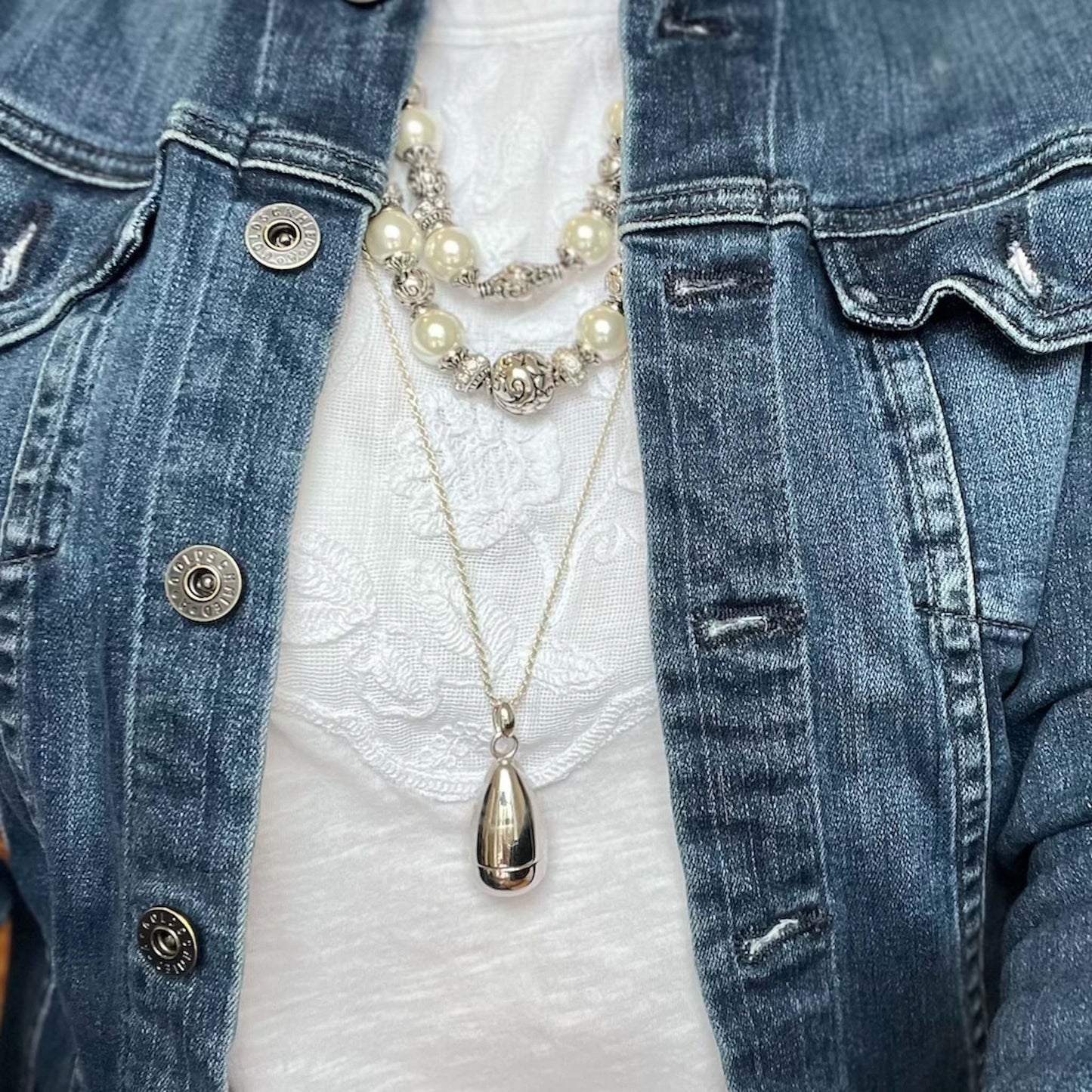 CAMILLE STERLING SILVER REFILLABLE LIP BALM NECKLACE | LiLu Lip Care