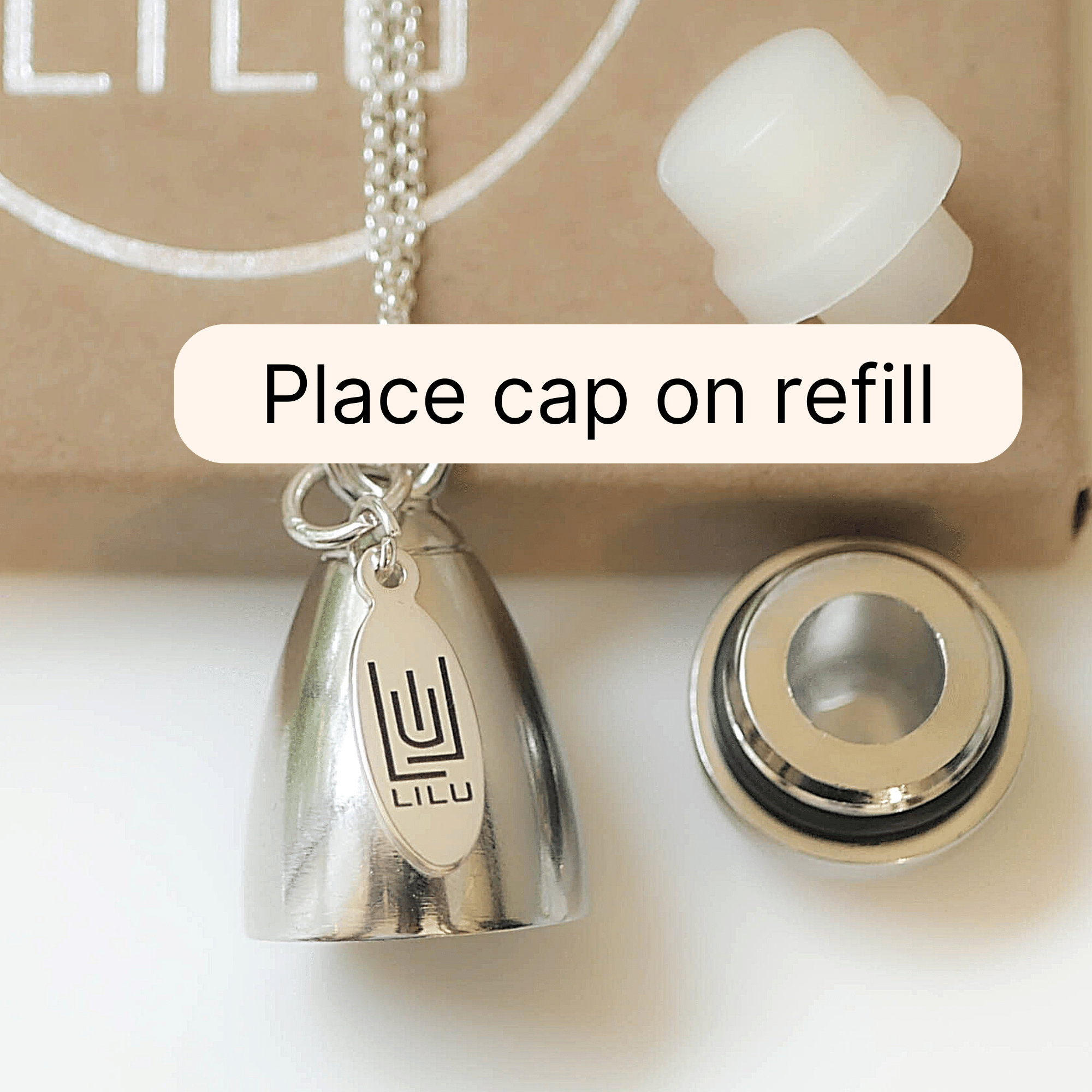 Extra Caps & Balm Pearl Inserts for LiLu Refillable Lip Balm Necklace