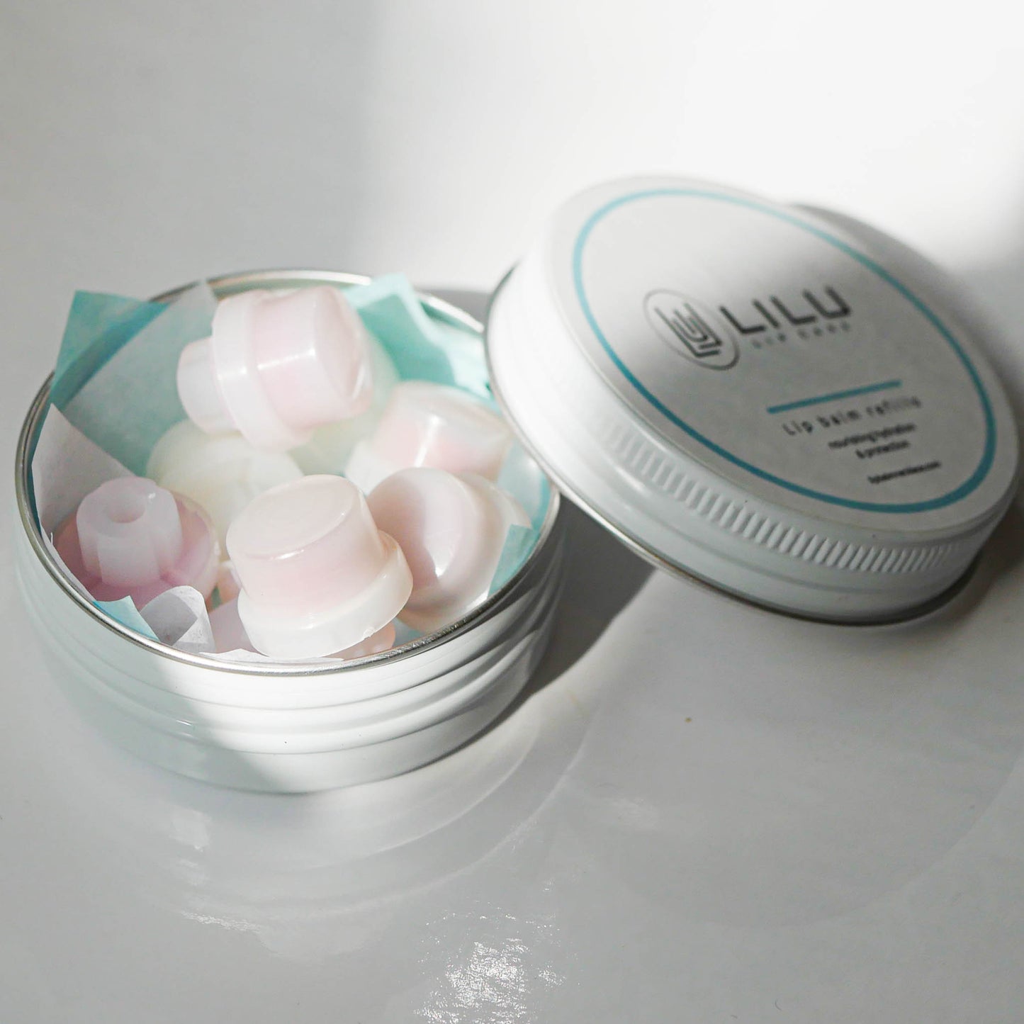 LiLu Lip Balm Necklace Camille Sterling Silver with 8 Lip Balm Refills or DIY Refills - Use Your Balm