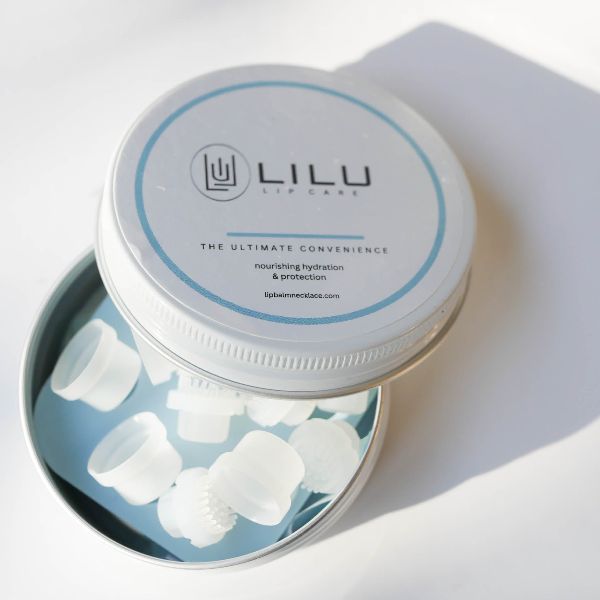 Extra Caps & Balm Pearl Inserts for LiLu Refillable Lip Balm Necklace