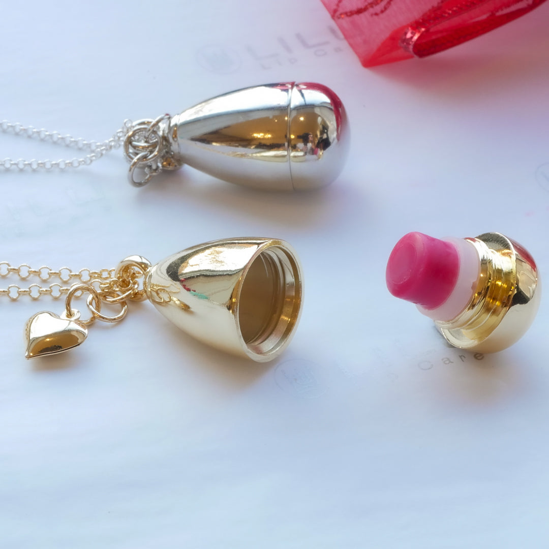 Lip Balm Lover's Dream Kit  w/ Lexi Heart Refillable Lip Balm Necklace | LiLu Lip Care