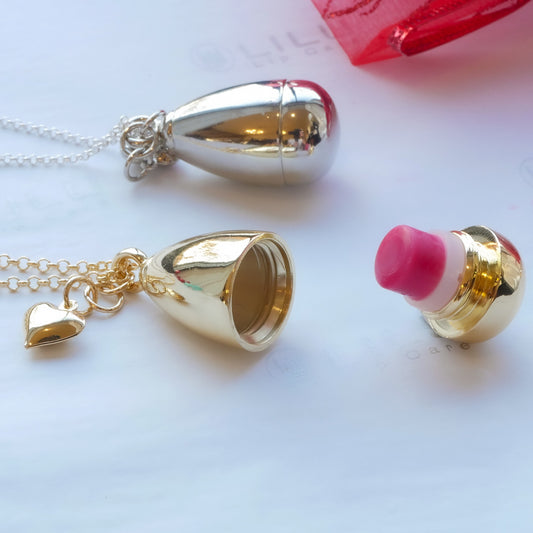 Lip Balm Lover's Dream Kit  w/ Lexi Heart Refillable Lip Balm Necklace | LiLu Lip Care