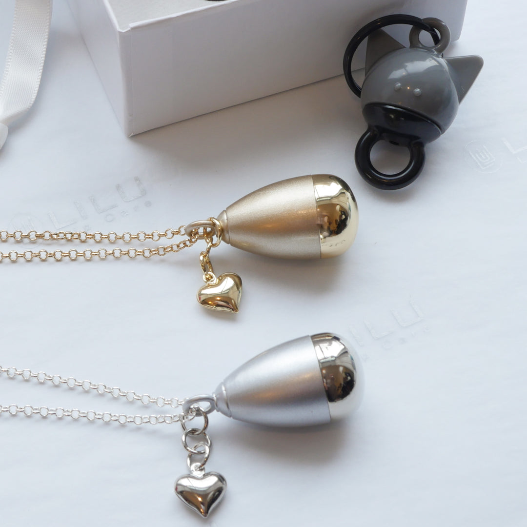 NEW! DECEMBER 2025 Lexi Heart Dual Finish Refillable Lip Balm Necklace — Satin Top & Polished Bottom | LiLu Lip CareCare