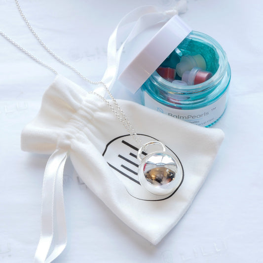 Cosette Silver Refillable Lip Balm Necklace | LiLu Lip Care