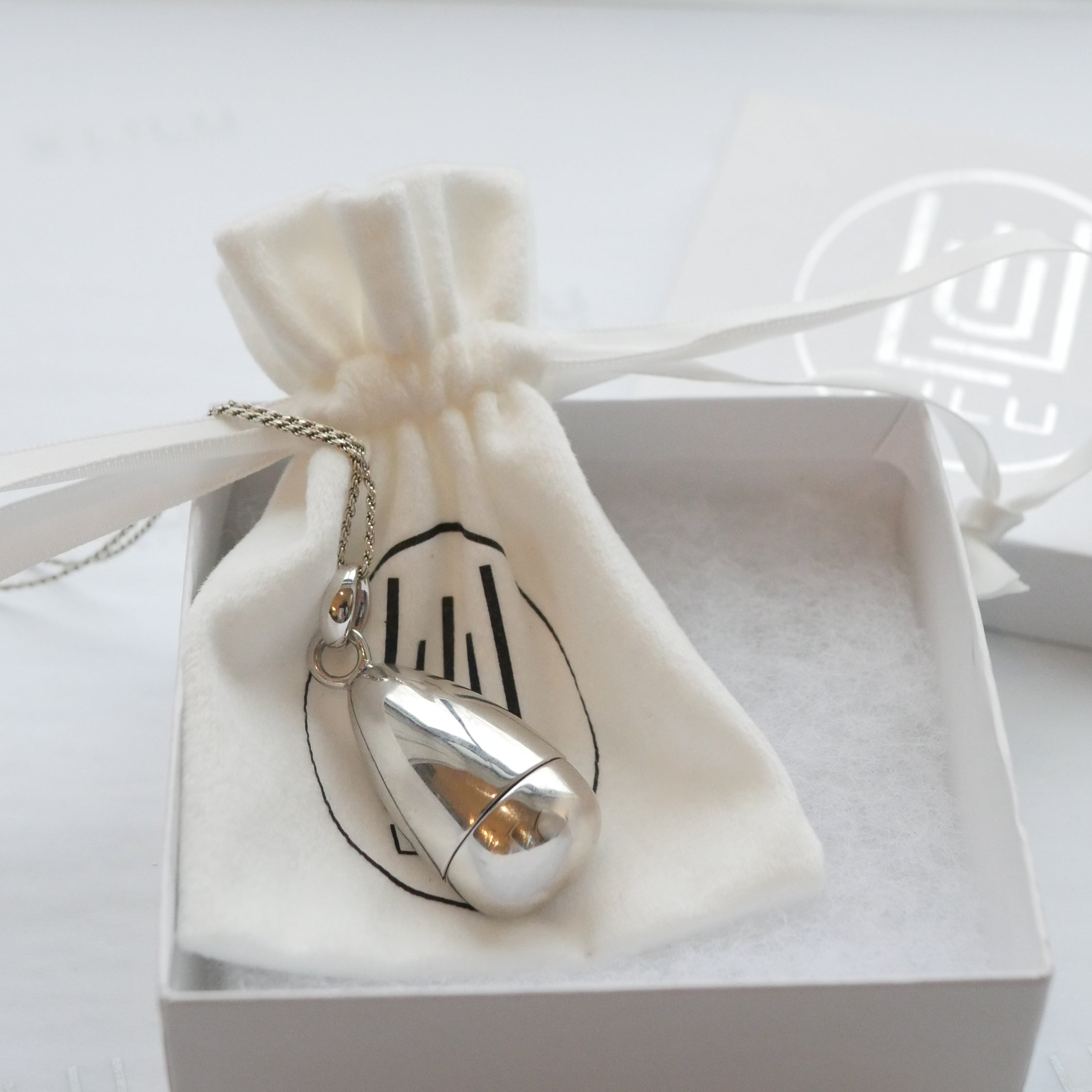 Lexi  Sterling Silver Refillable Lip Balm Necklace