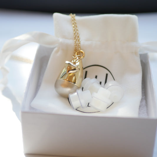 LEXI GOLD HEART REFILLABLE LIP BALM NECKLACE | LiLu Lip Care