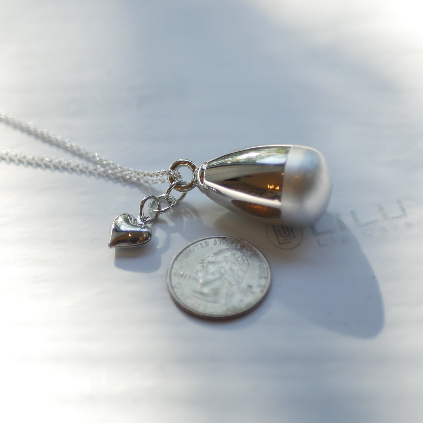 LEXI SILVER HEART REFILLABLE LIP BALM NECKLACE  | LiLu Lip Care