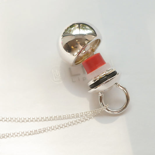 COSETTE SILVER REFILLABLE LIP BALM NECKLACE | LiLu Lip Care