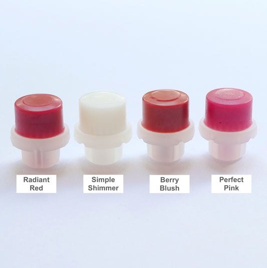 LiLu Lip Balm Refills — Balm Pearls™ in Assortment, Simple Shimmer, Berry Blush, Perfect Pink, or Radiant Red | LiLu Lip Care