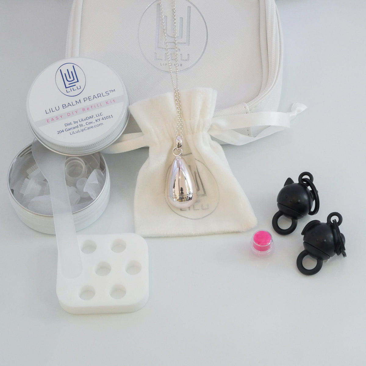 Dream Kit: Silver Lexi Lip Balm Necklace Gift Set