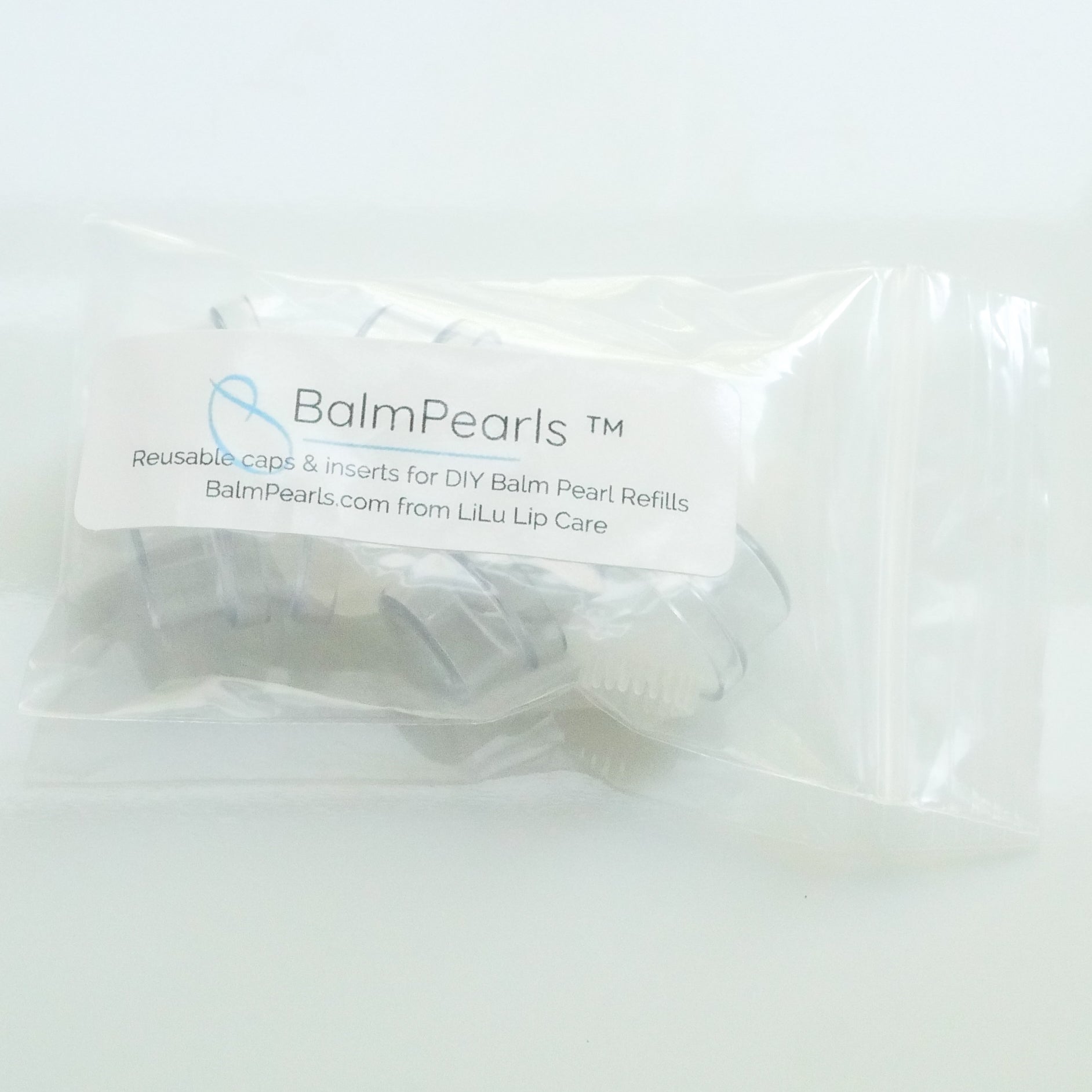 Extra Caps & Balm Pearl Inserts for LiLu Refillable Lip Balm Necklace