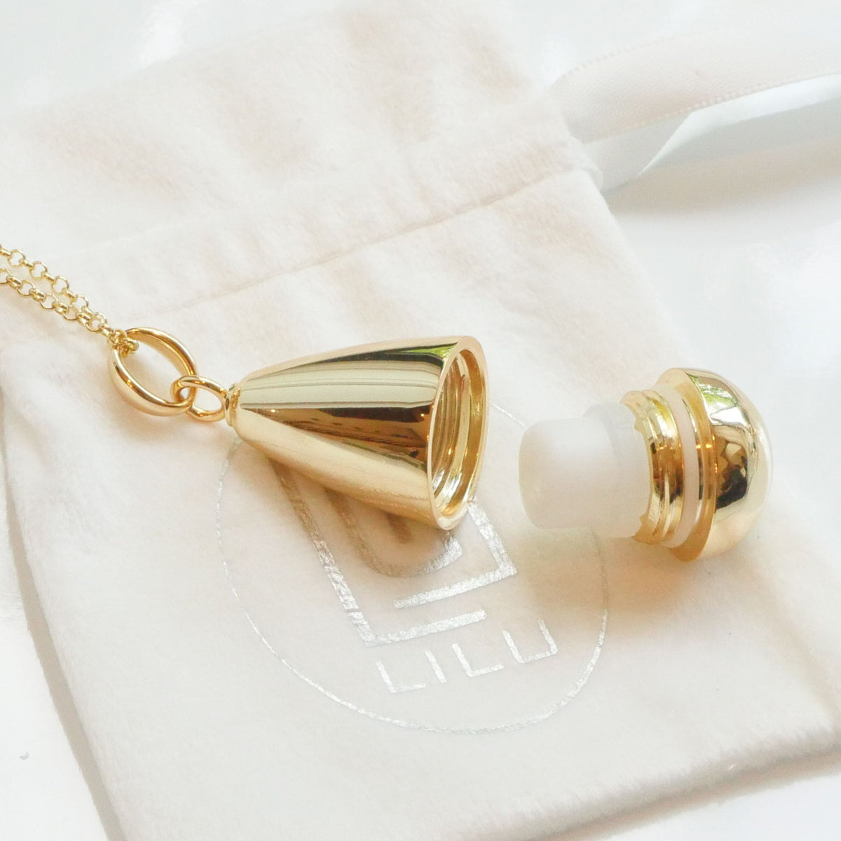 Lexi Gold Refillable Lip Balm Necklace