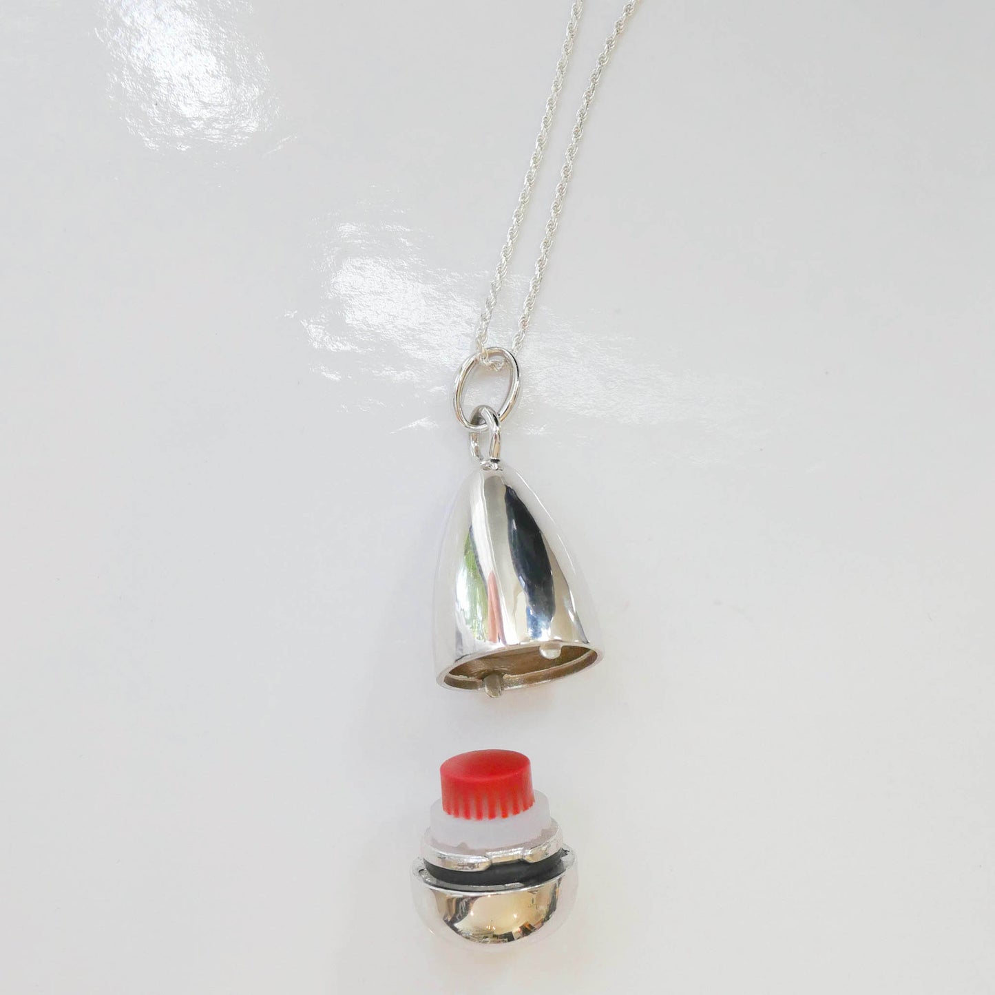 LiLu Lip Balm Necklace Camille Sterling Silver with 8 Lip Balm Refills or DIY Refills - Use Your Balm
